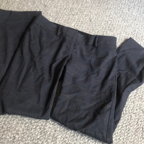 LOFT Plaid Bootcut Trousers - Picture 1 of 7